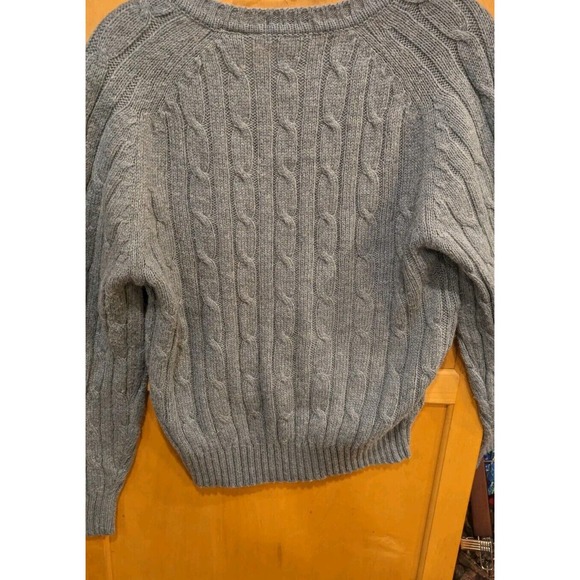 Lacoste Sweater‎ Gray Casual Pullover Sweatshirt V-neck Acrylic/Wool Medium - Picture 3 of 3